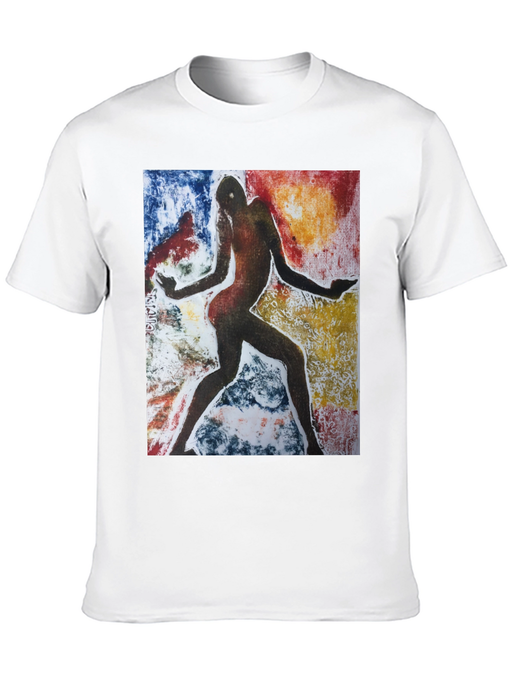 Abstract Figure Graphic Black Tee