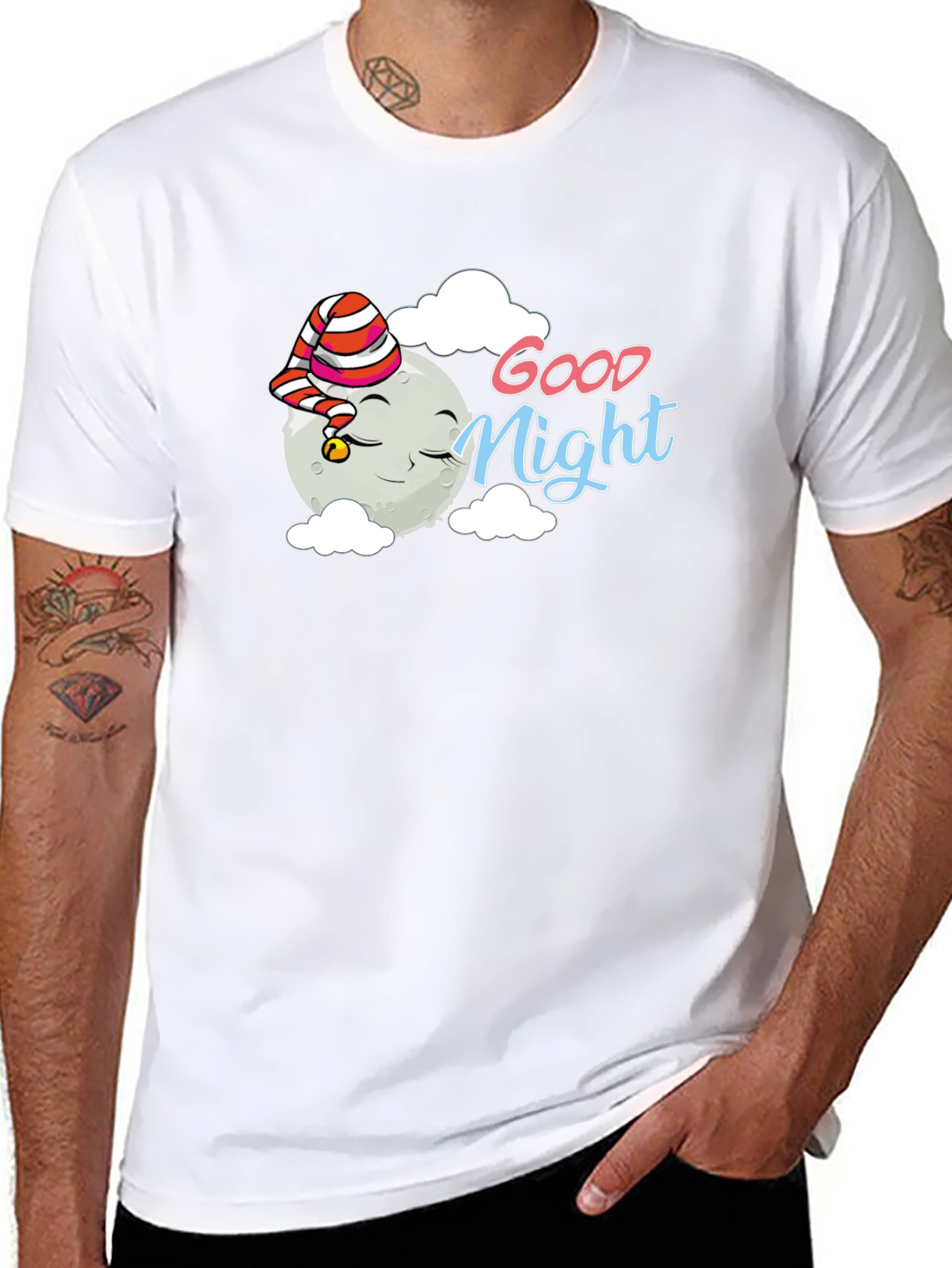 Good Night Moon Graphic T-Shirt - Sleepy Moon Tee