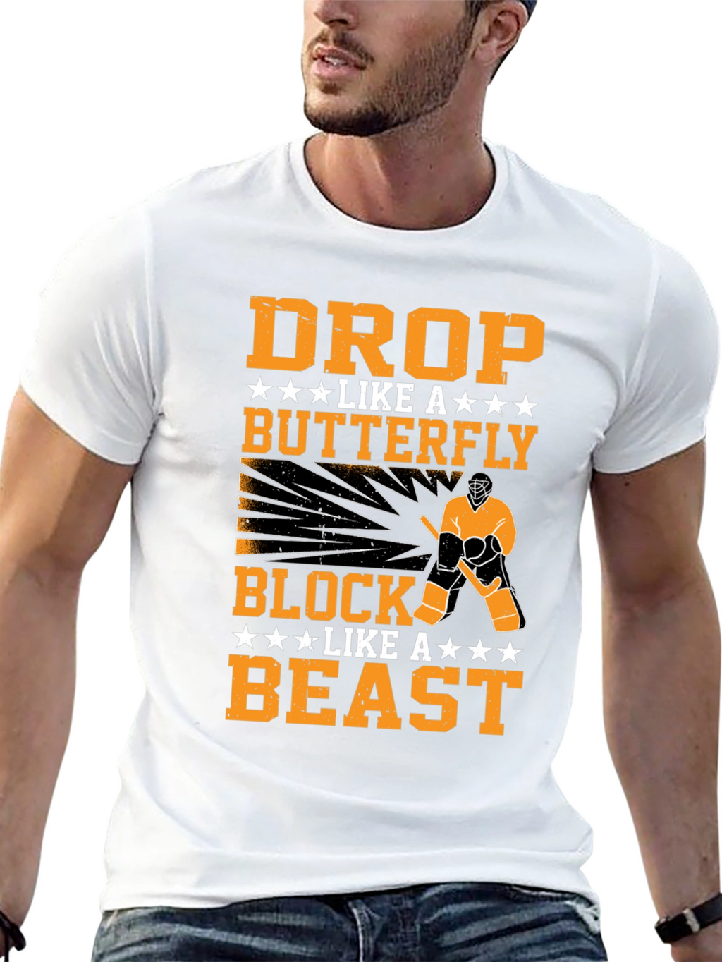 Drop Like a Butterfly Hockey T-Shirt