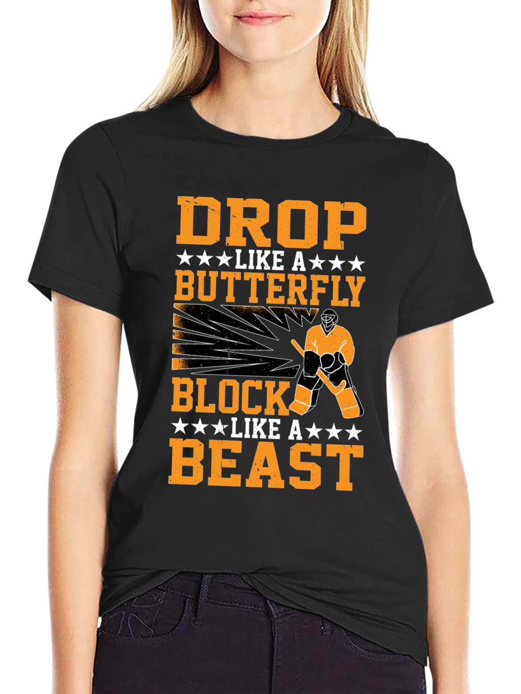 Drop Like a Butterfly Hockey T-Shirt