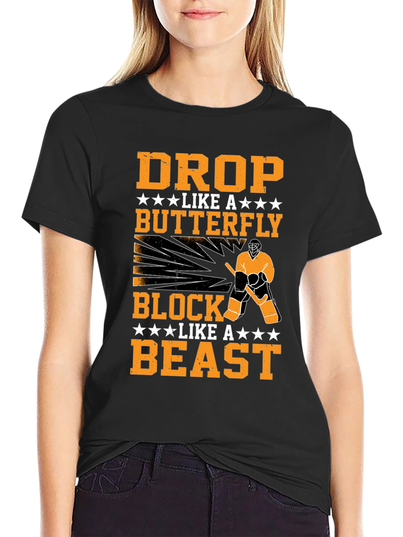 Drop Like a Butterfly Hockey T-Shirt