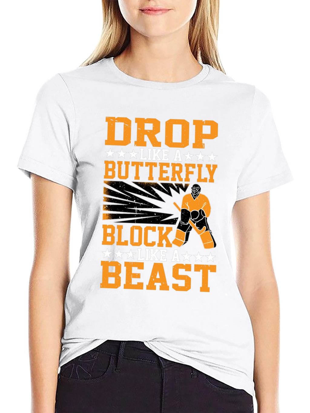 Drop Like a Butterfly Hockey T-Shirt