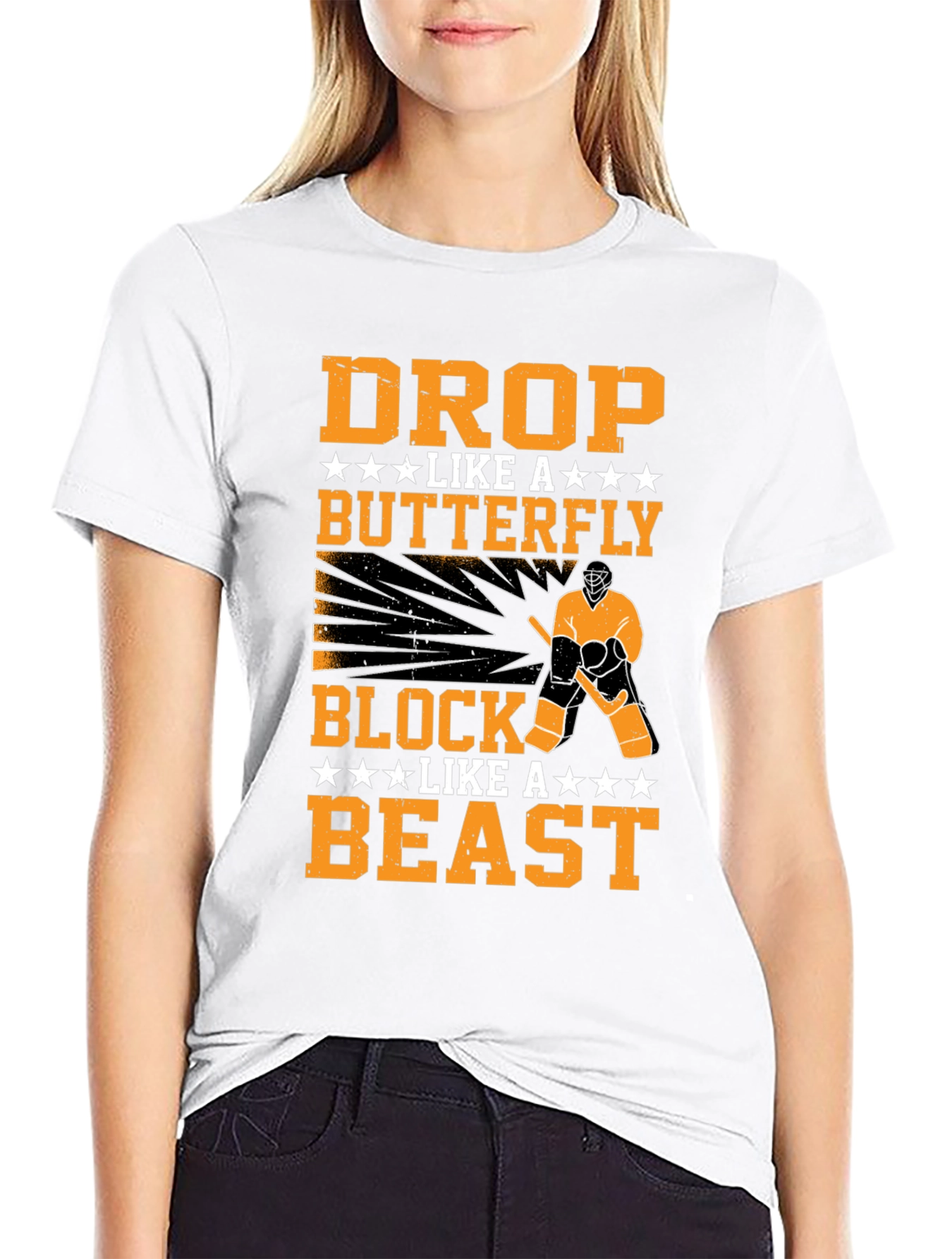 Drop Like a Butterfly Hockey T-Shirt