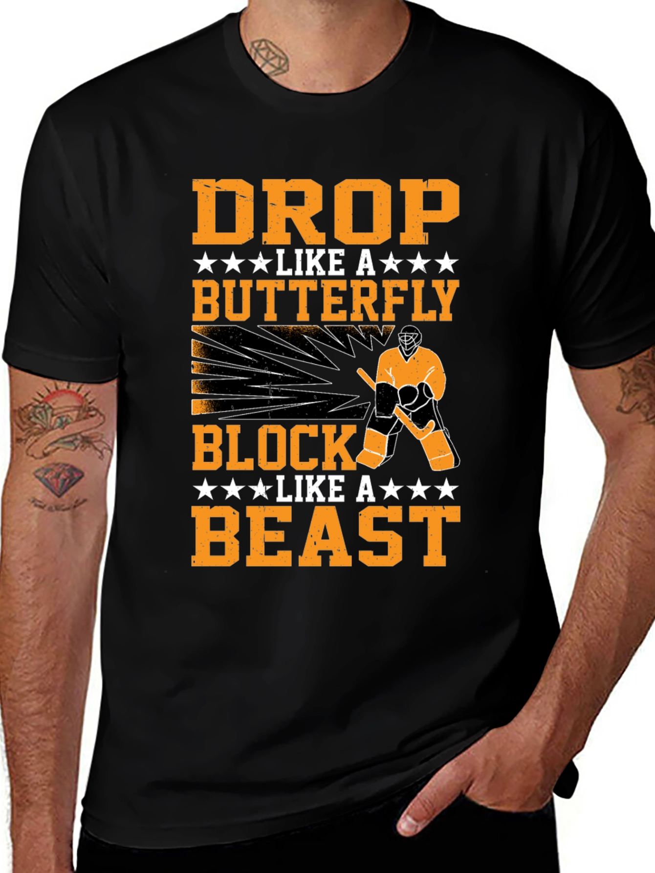 Drop Like a Butterfly Hockey T-Shirt