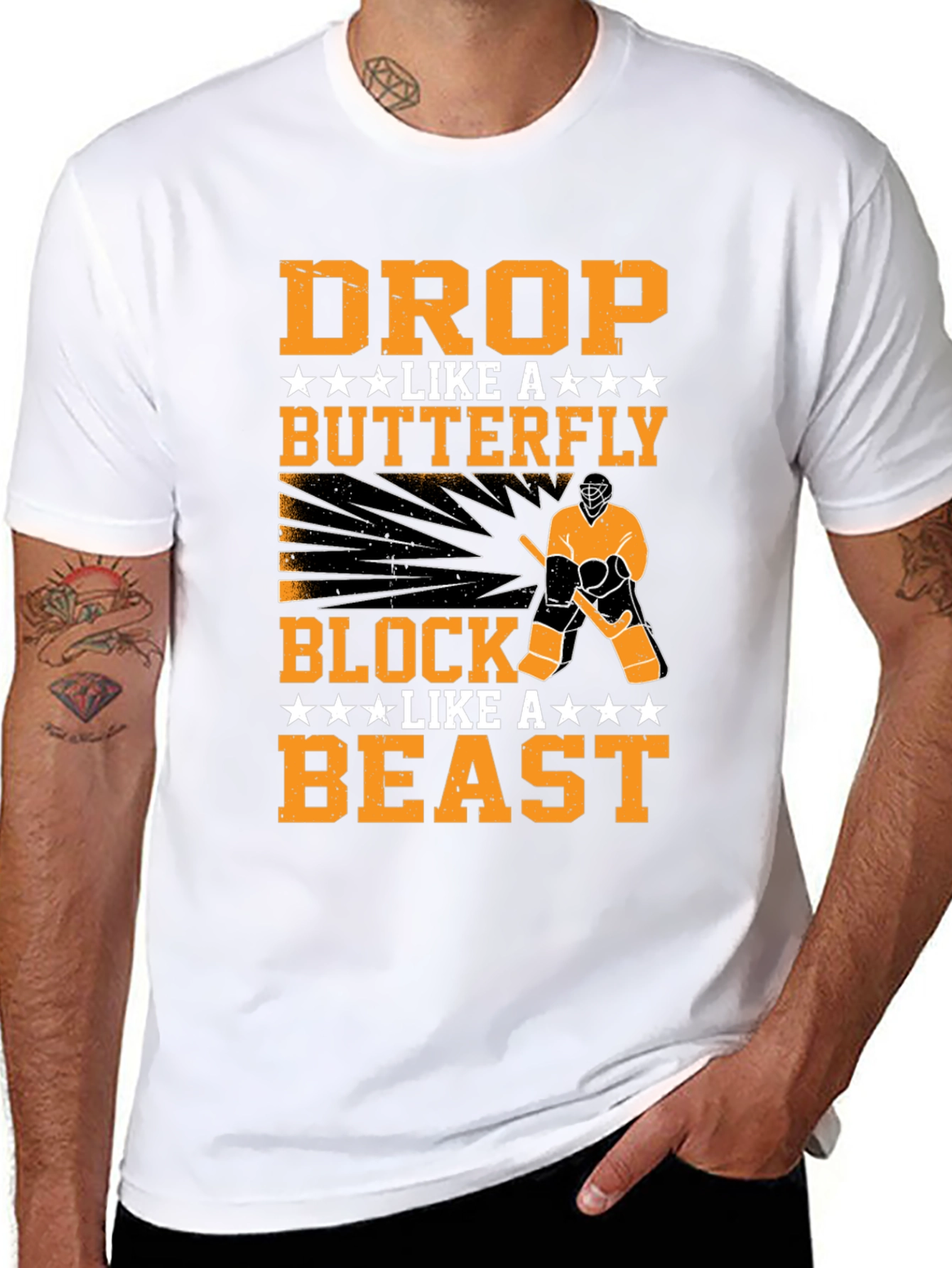 Drop Like a Butterfly Hockey T-Shirt