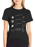 Sports Trajectory Tee - Black Graphic T-Shirt