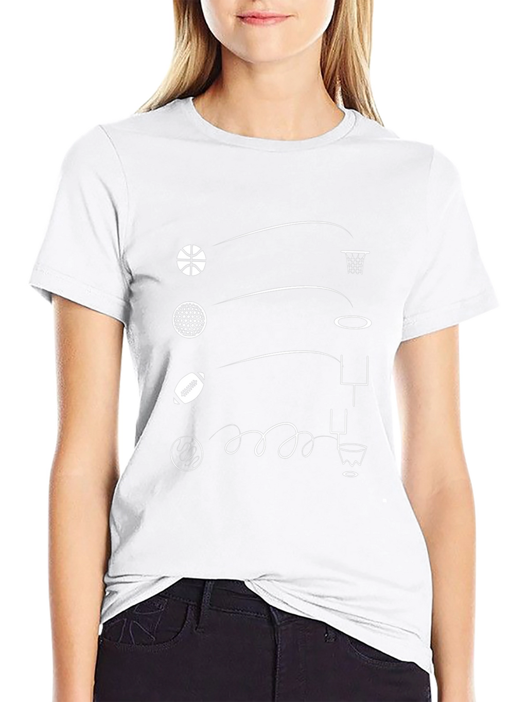 Sports Trajectory Tee - Black Graphic T-Shirt