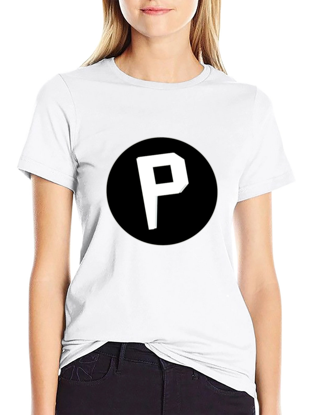 Black T-Shirt with P Logo
