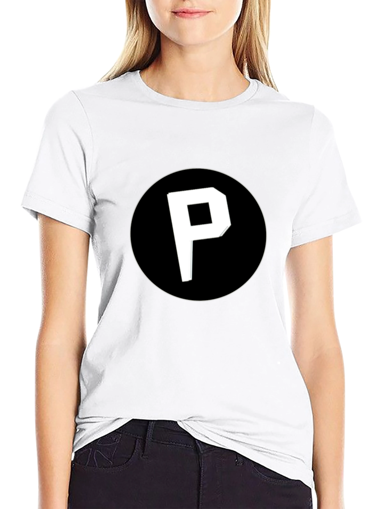Black T-Shirt with P Logo