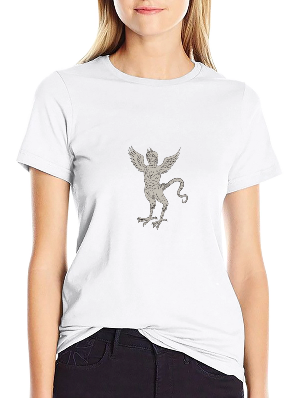 Mens Black T-Shirt - Griffin Illustration