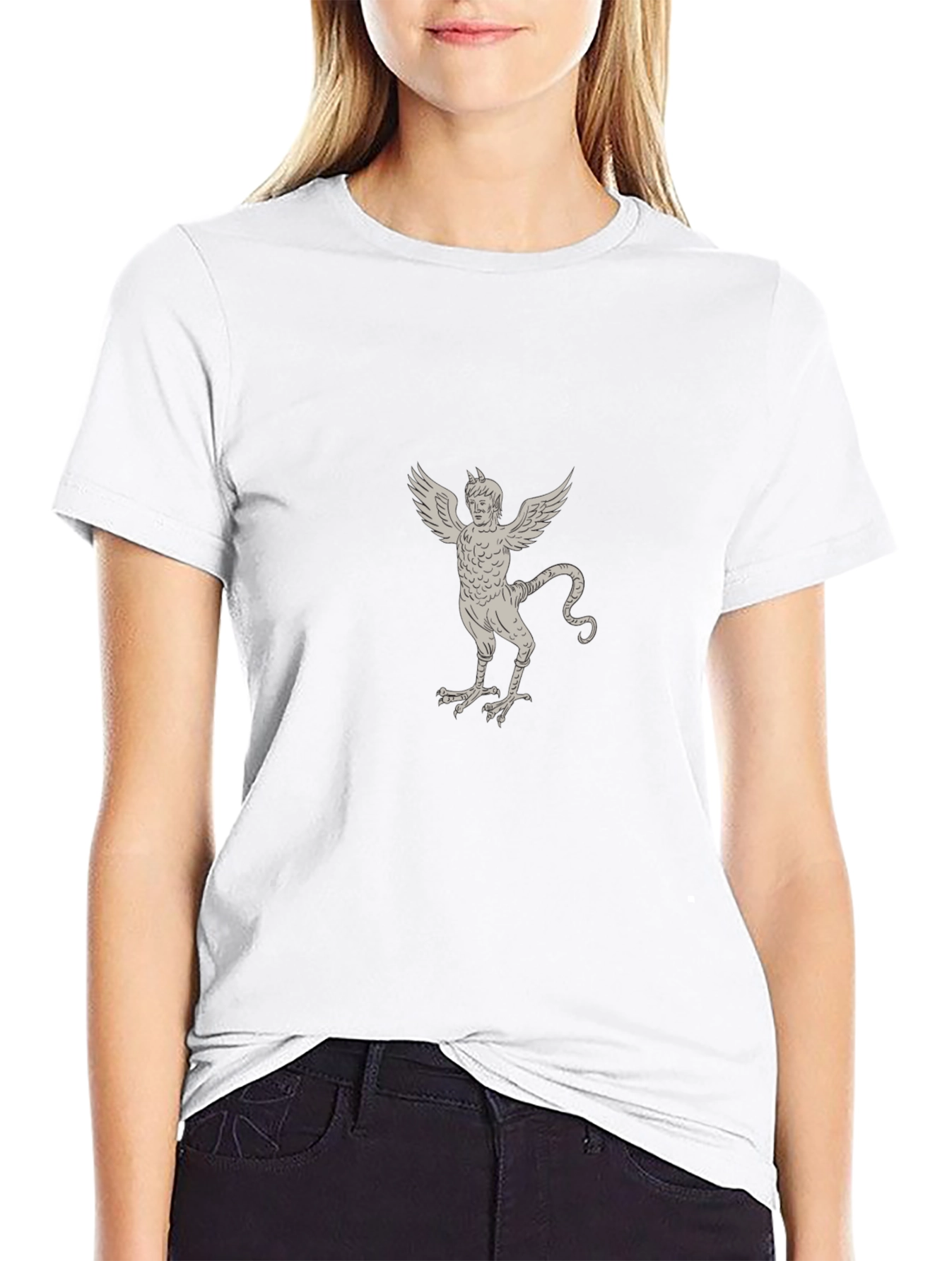 Mens Black T-Shirt - Griffin Illustration