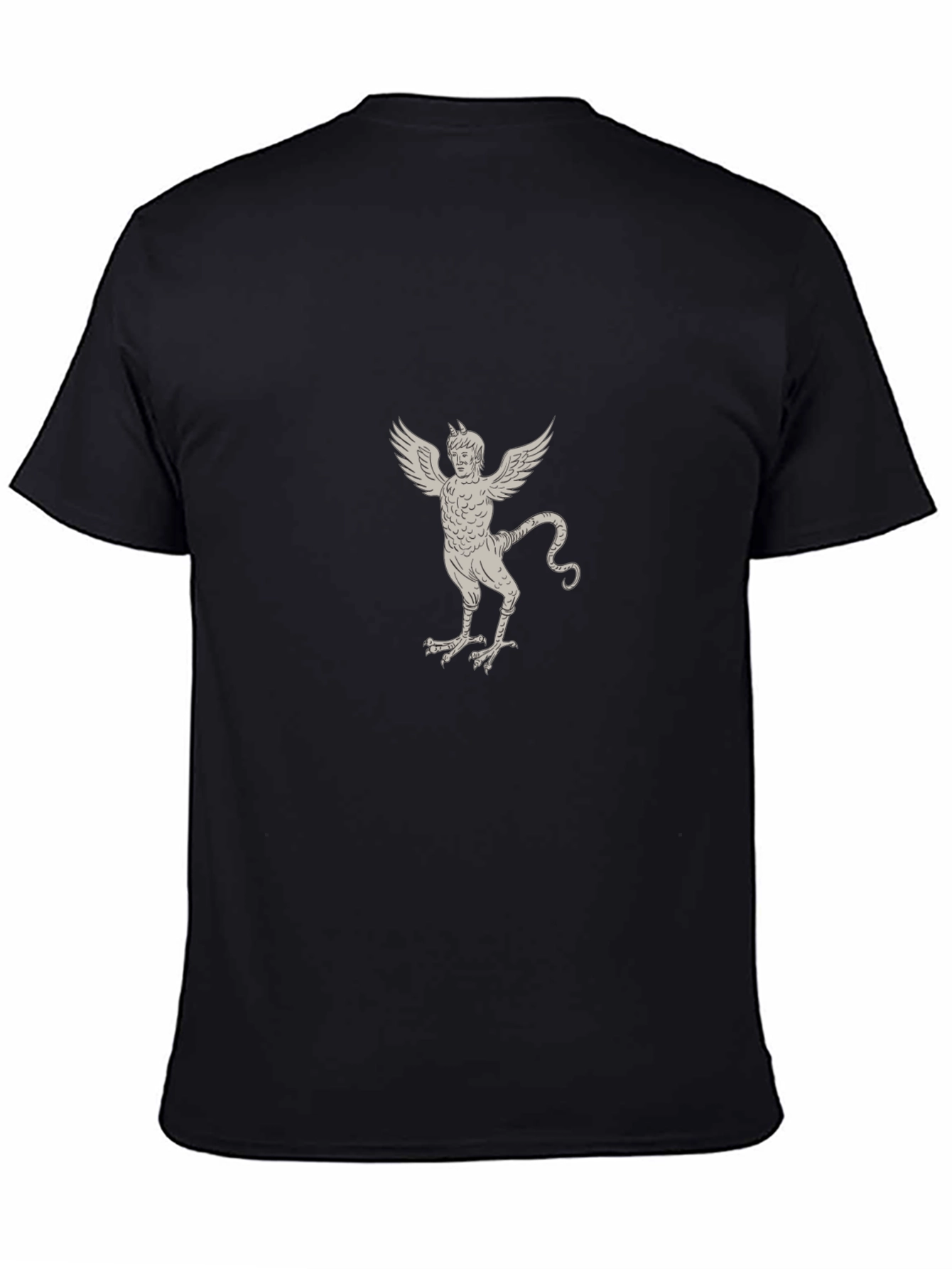 Mens Black T-Shirt - Griffin Illustration