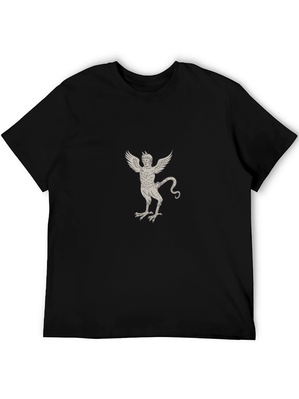 Mens Black T-Shirt - Griffin Illustration