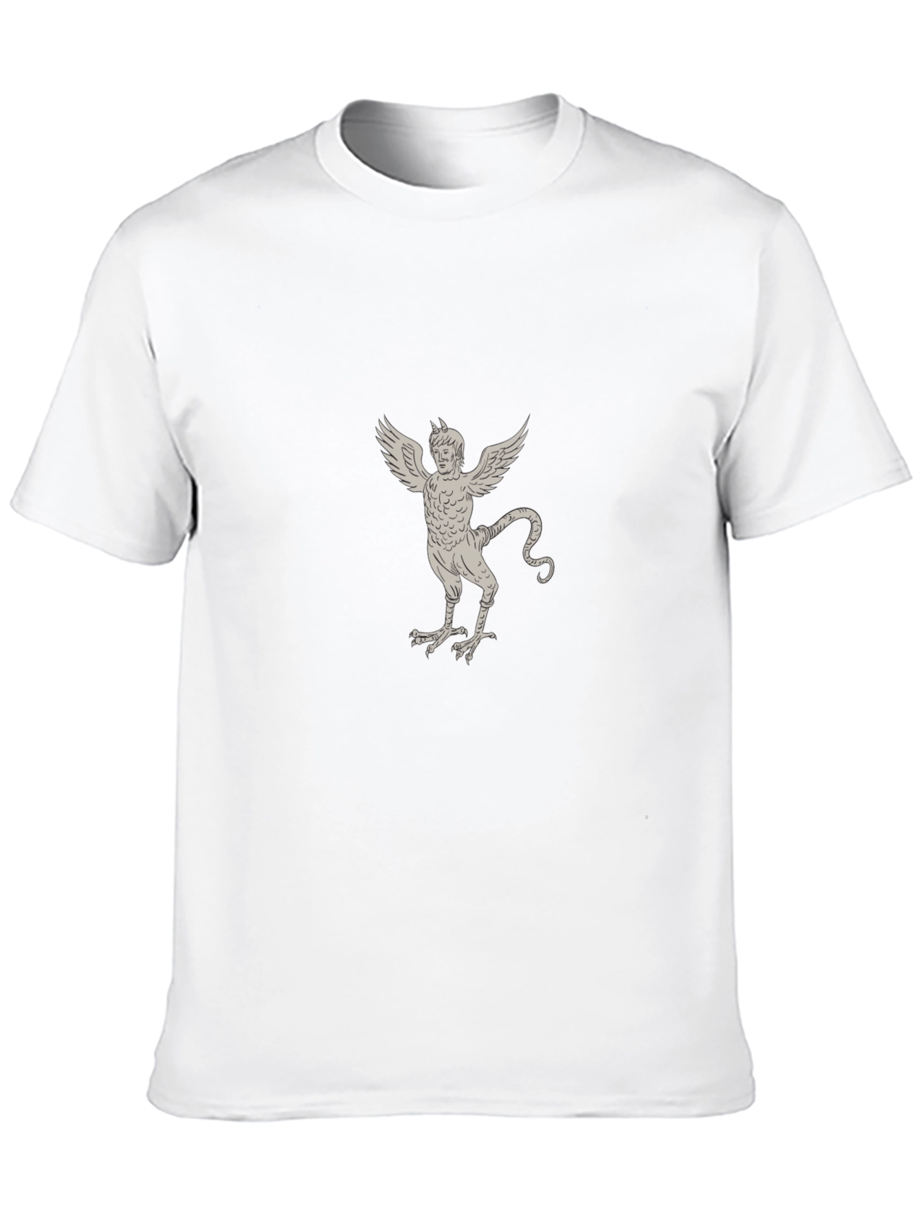 Mens Black T-Shirt - Griffin Illustration