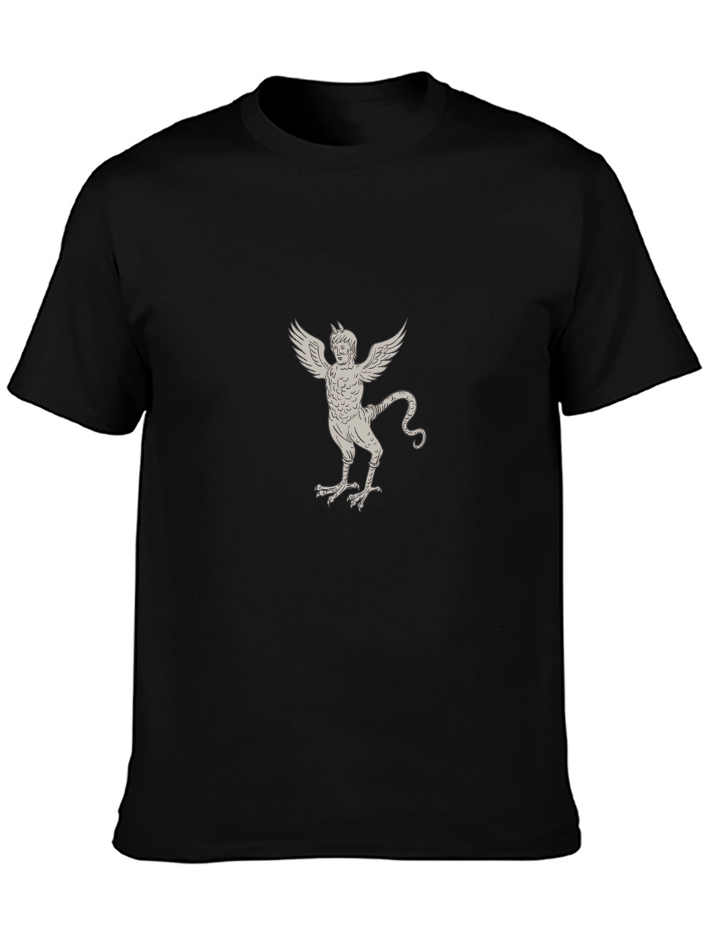 Mens Black T-Shirt - Griffin Illustration
