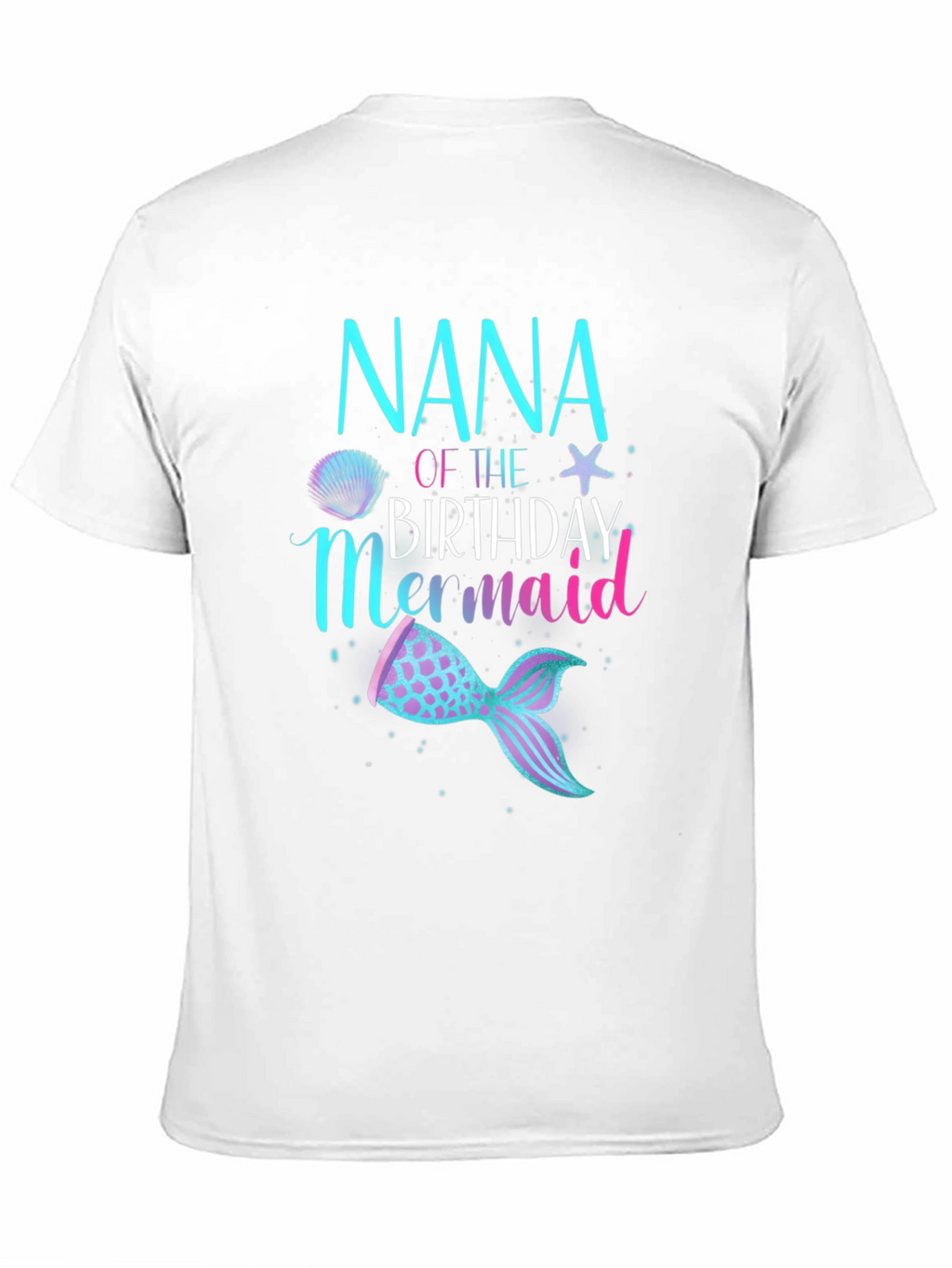 Nana of the Birthday Mermaid Black T-Shirt