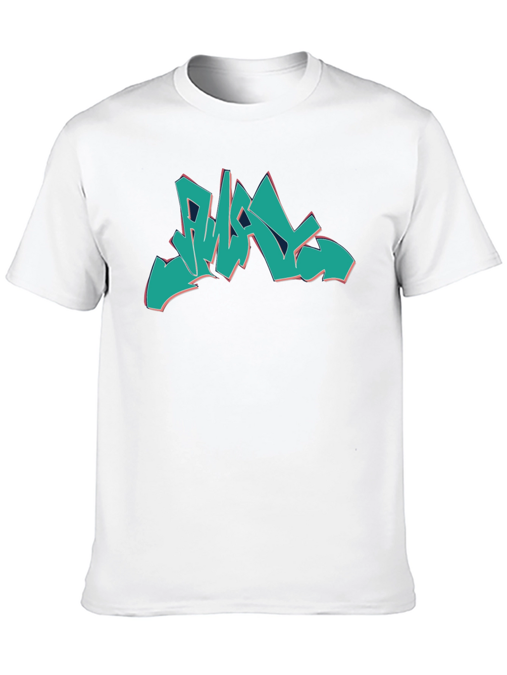 Graffiti Style Graphic Print Black T-Shirt