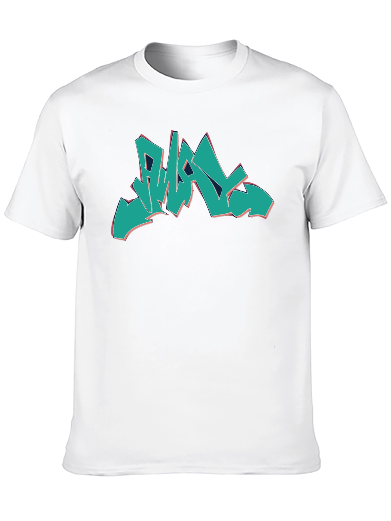 Graffiti Style Graphic Print Black T-Shirt