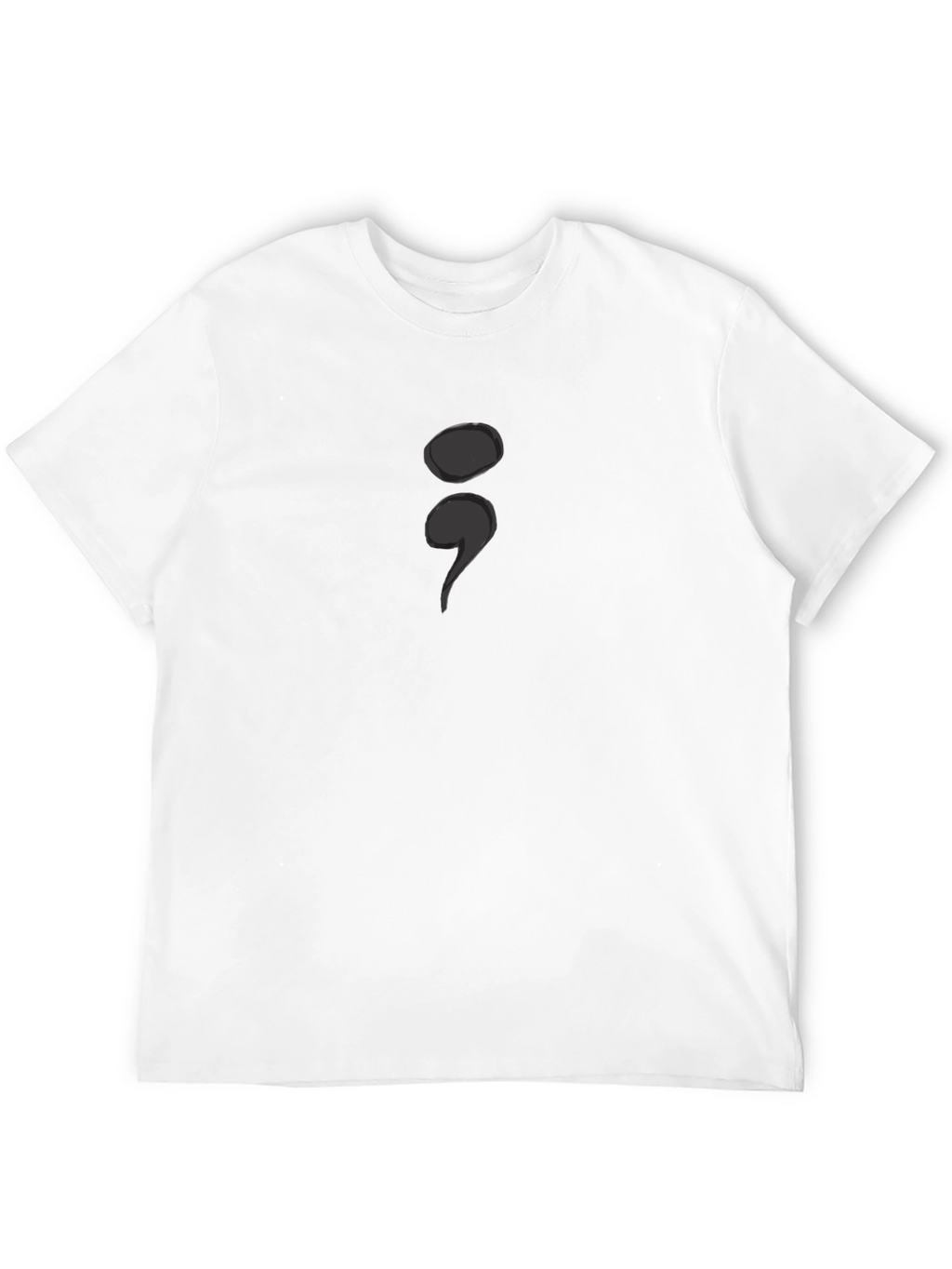 Black Semicolon Graphic Tee - A Symbol of Strength