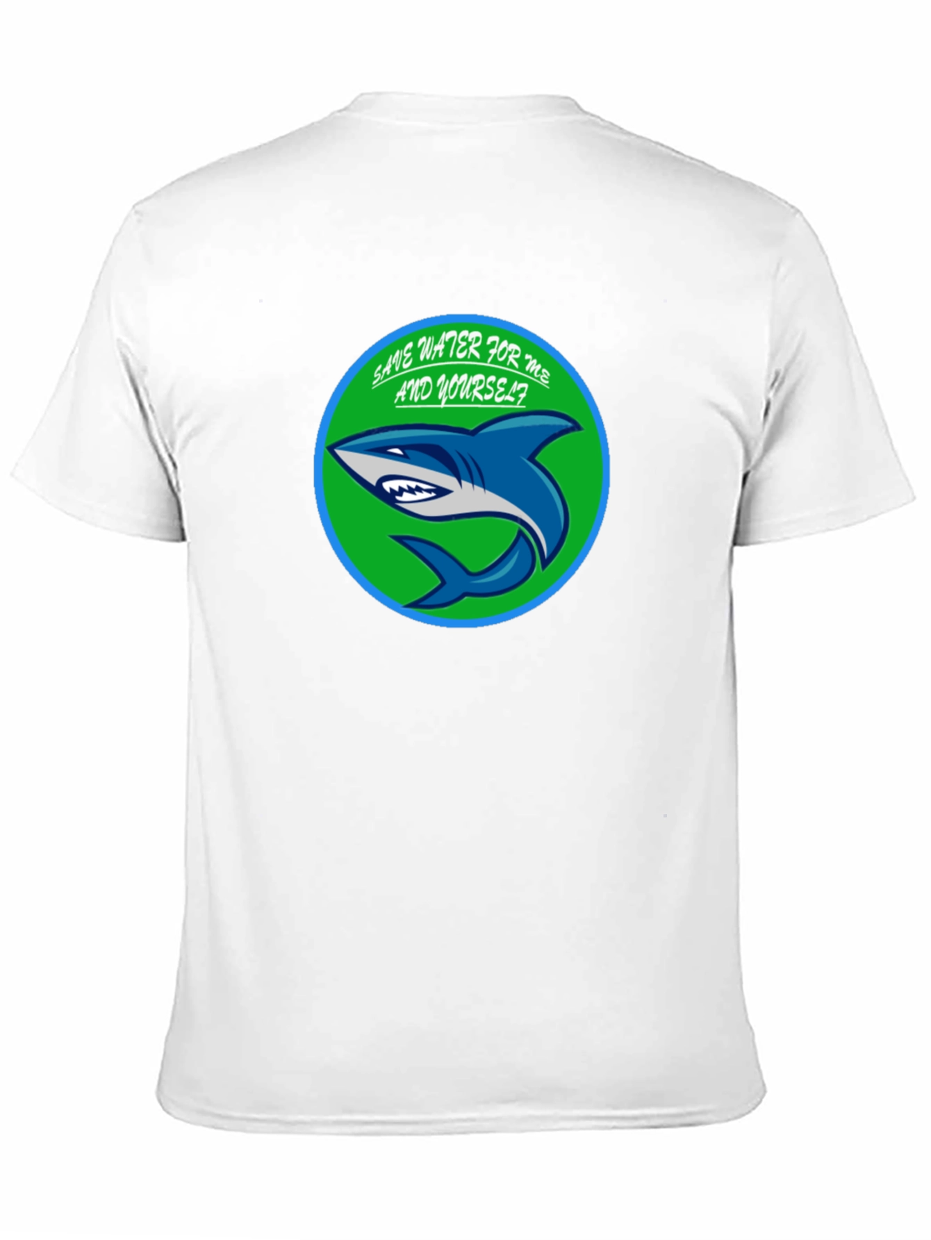 Save Water Shark Graphic T-Shirt - Eco-Friendly Design