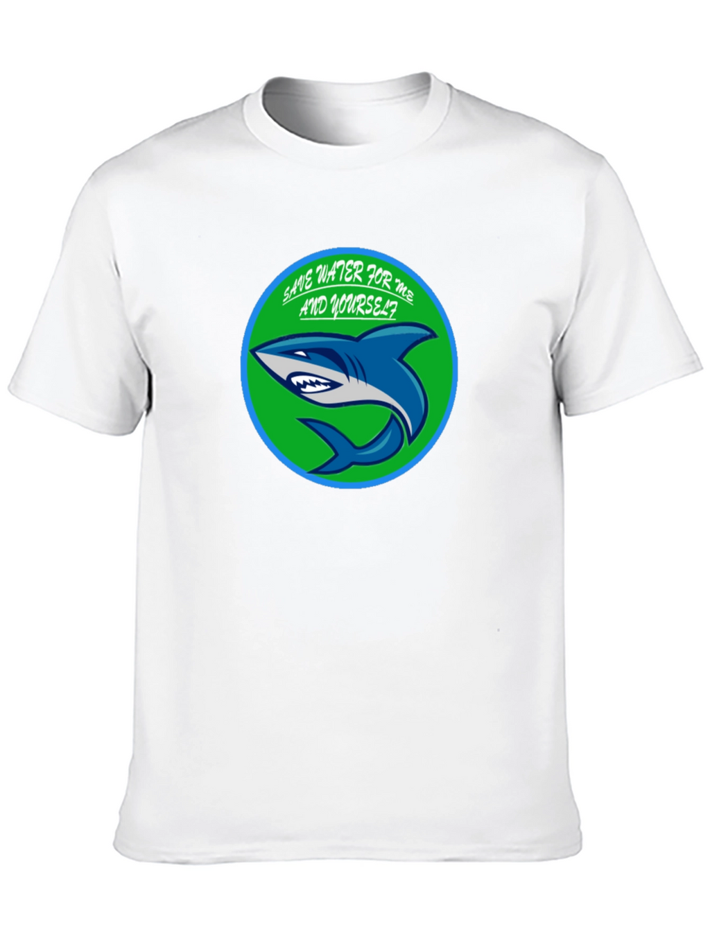 Save Water Shark Graphic T-Shirt - Eco-Friendly Design