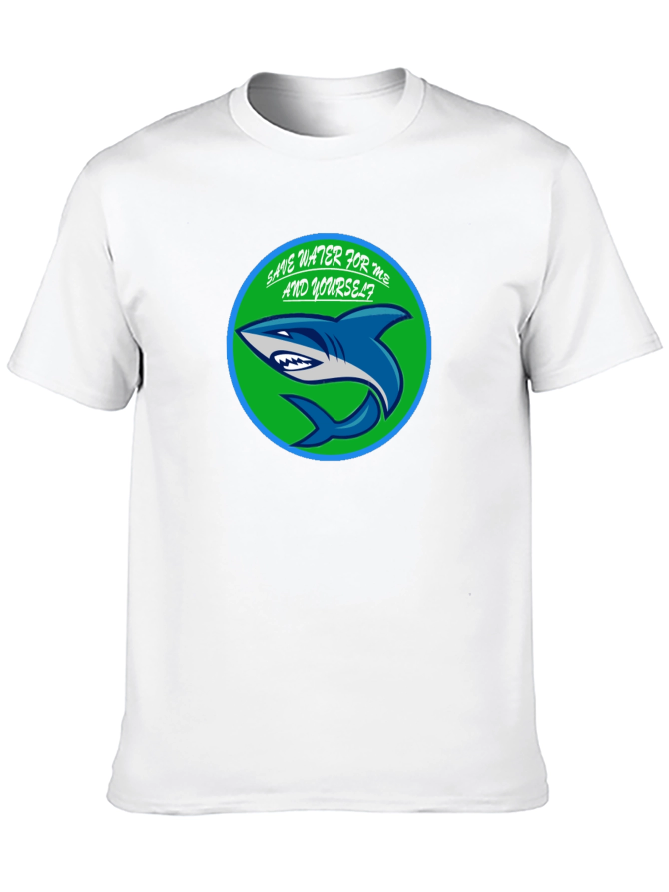 Save Water Shark Graphic T-Shirt - Eco-Friendly Design