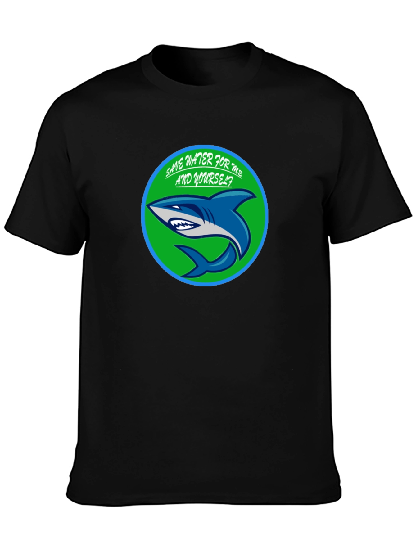 Save Water Shark Graphic T-Shirt - Eco-Friendly Design