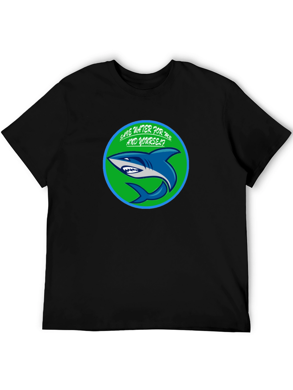 Save Water Shark Graphic T-Shirt - Eco-Friendly Design