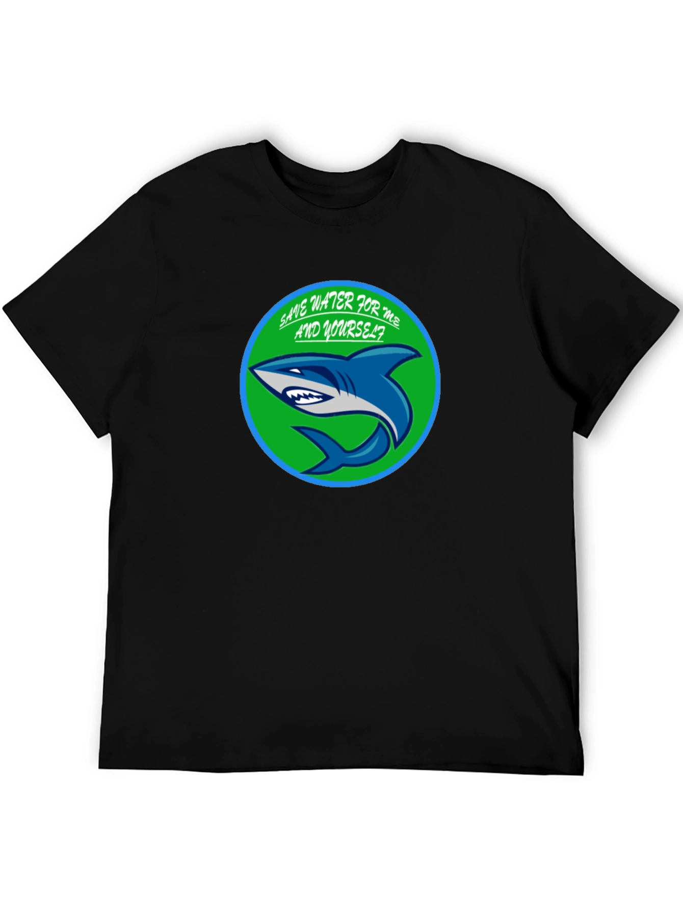Save Water Shark Graphic T-Shirt - Eco-Friendly Design