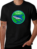 Save Water Shark Graphic T-Shirt - Eco-Friendly Design