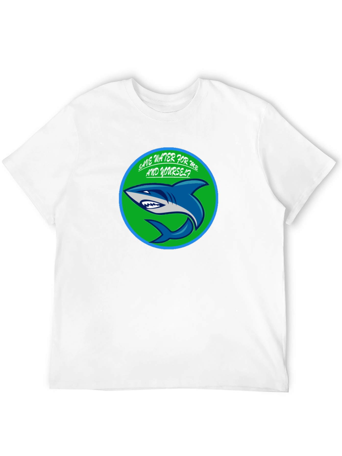 Save Water Shark Graphic T-Shirt - Eco-Friendly Design