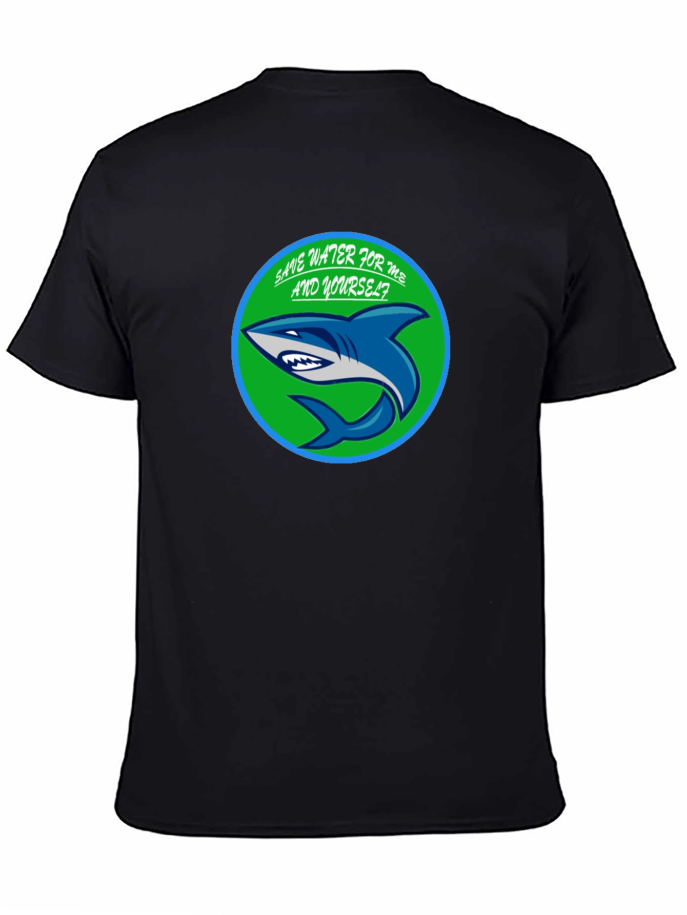 Save Water Shark Graphic T-Shirt - Eco-Friendly Design