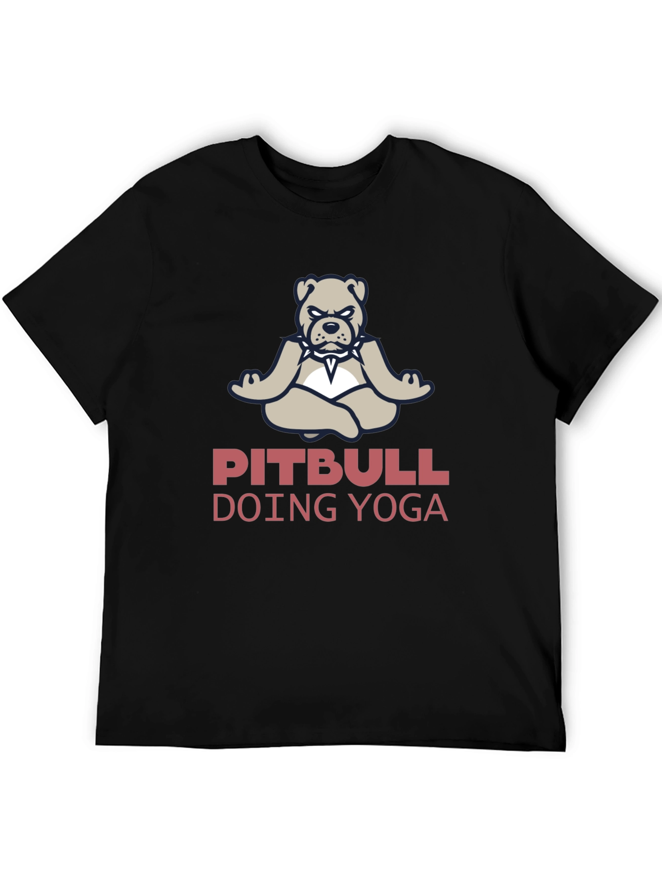 Pitbull Doing Yoga Graphic T-Shirt