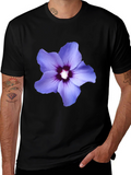 Floral Print Black T-Shirt - Mens Casual Style