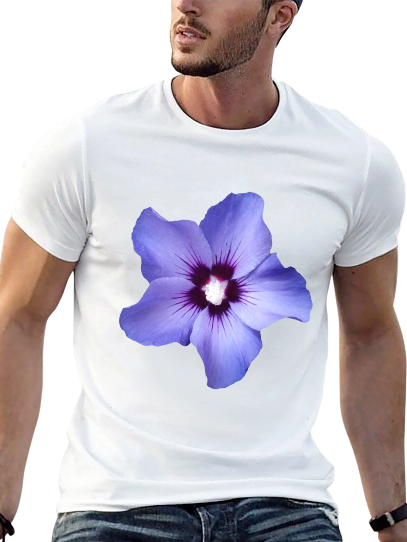 Floral Print Black T-Shirt - Mens Casual Style
