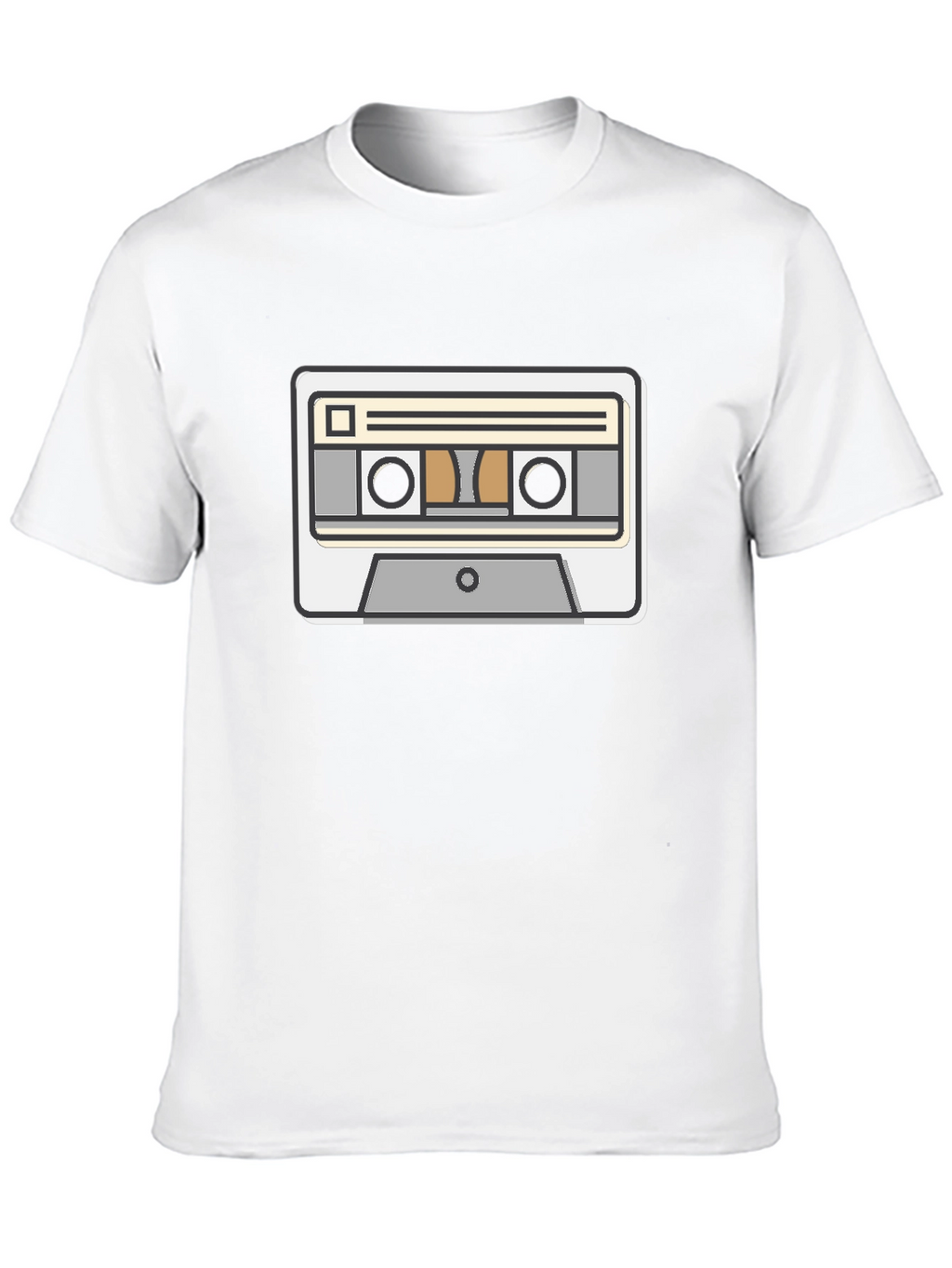 Retro Cassette Tape Graphic Tee - Black