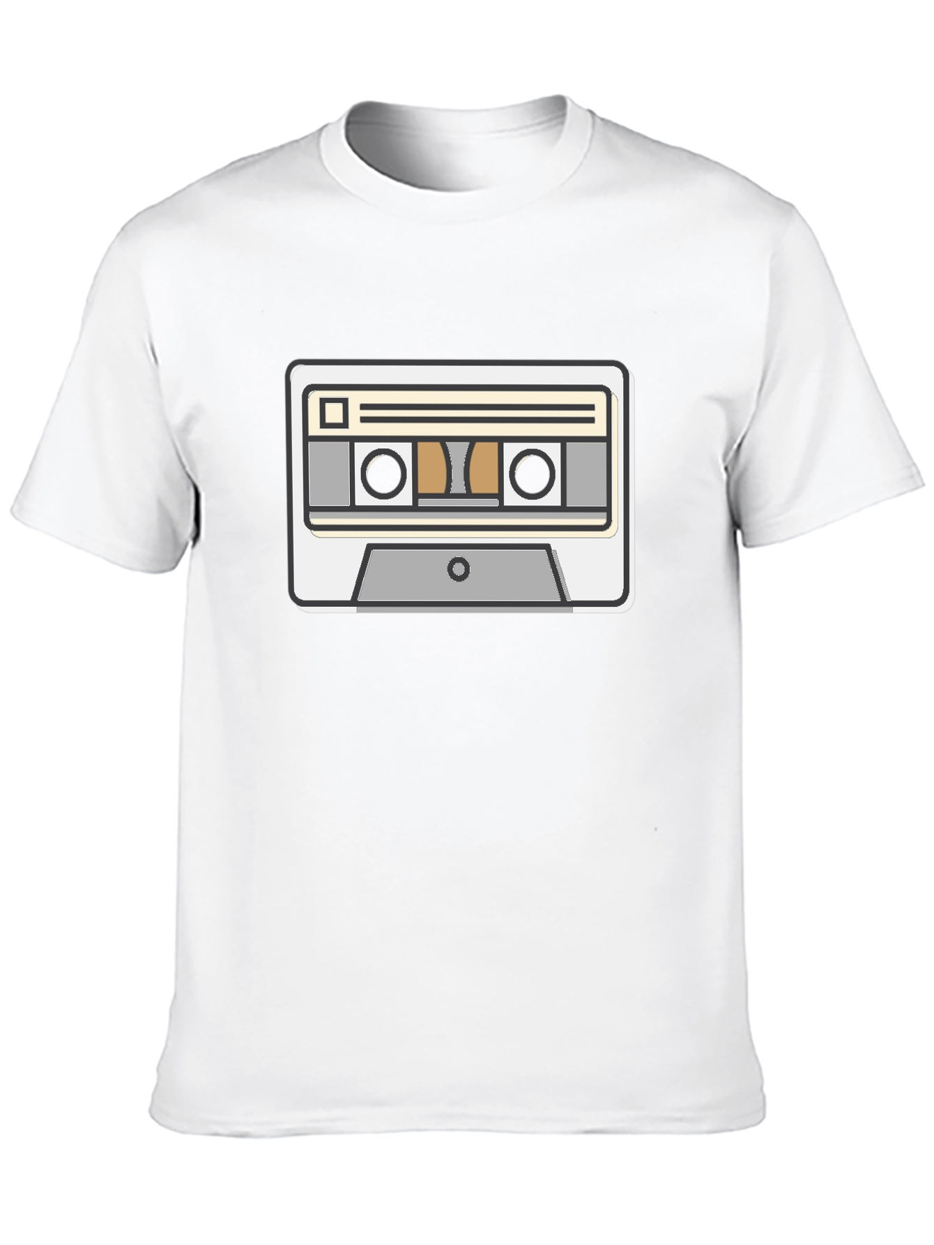 Retro Cassette Tape Graphic Tee - Black
