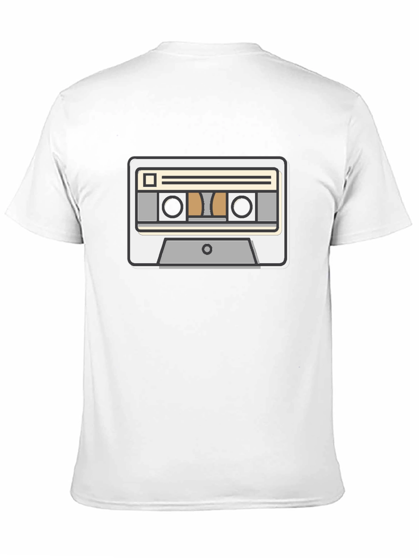 Retro Cassette Tape Graphic Tee - Black