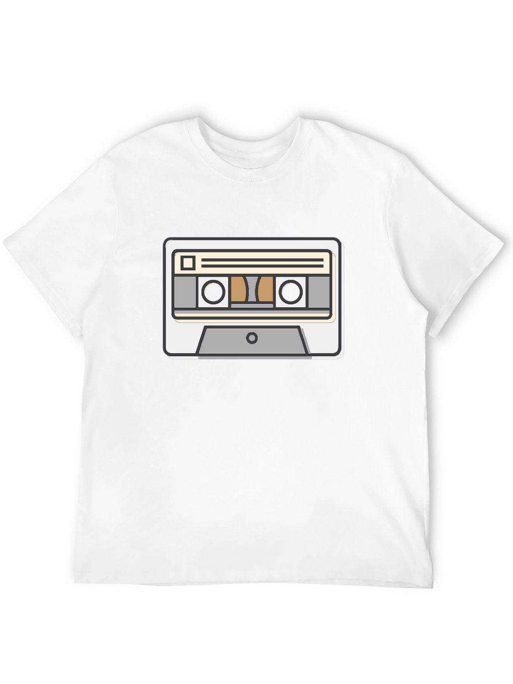 Retro Cassette Tape Graphic Tee - Black