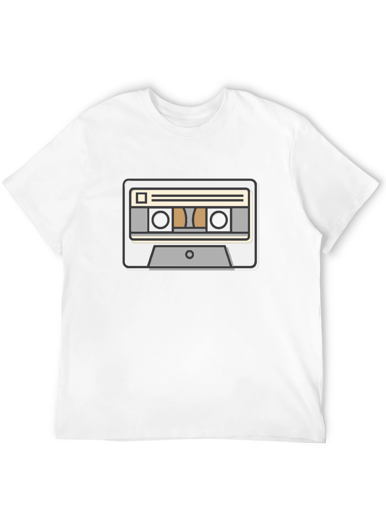 Retro Cassette Tape Graphic Tee - Black