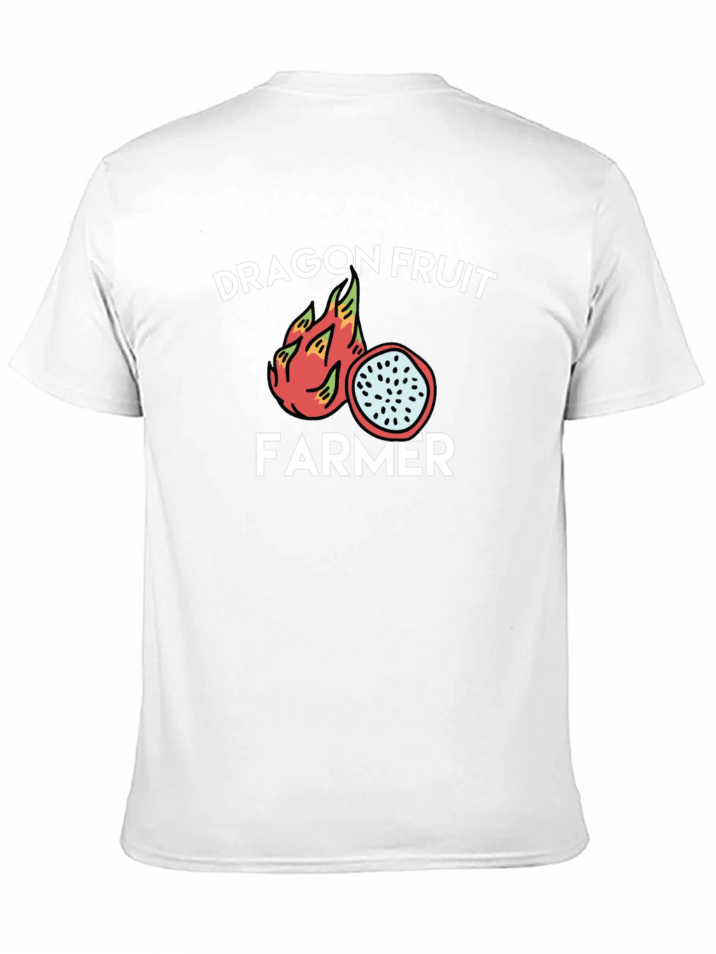 Dragon Fruit Farmer Graphic Tee - Black Cotton T-Shirt
