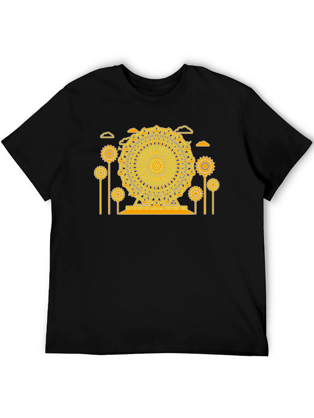 Ferris Wheel Graphic Tee - Unique Design Soft Cotton
