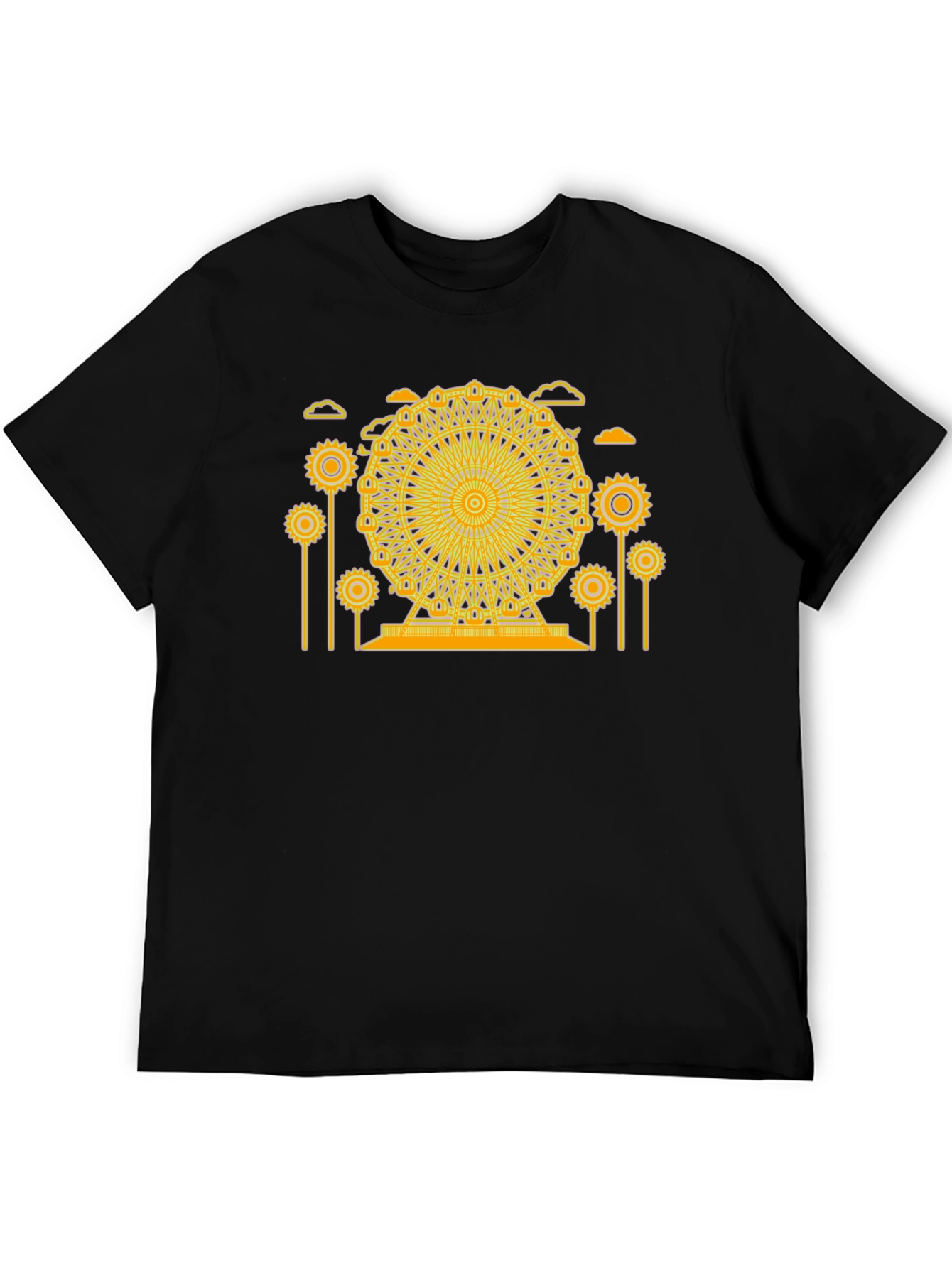 Ferris Wheel Graphic Tee - Unique Design Soft Cotton