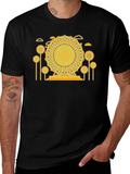 Ferris Wheel Graphic Tee - Unique Design Soft Cotton