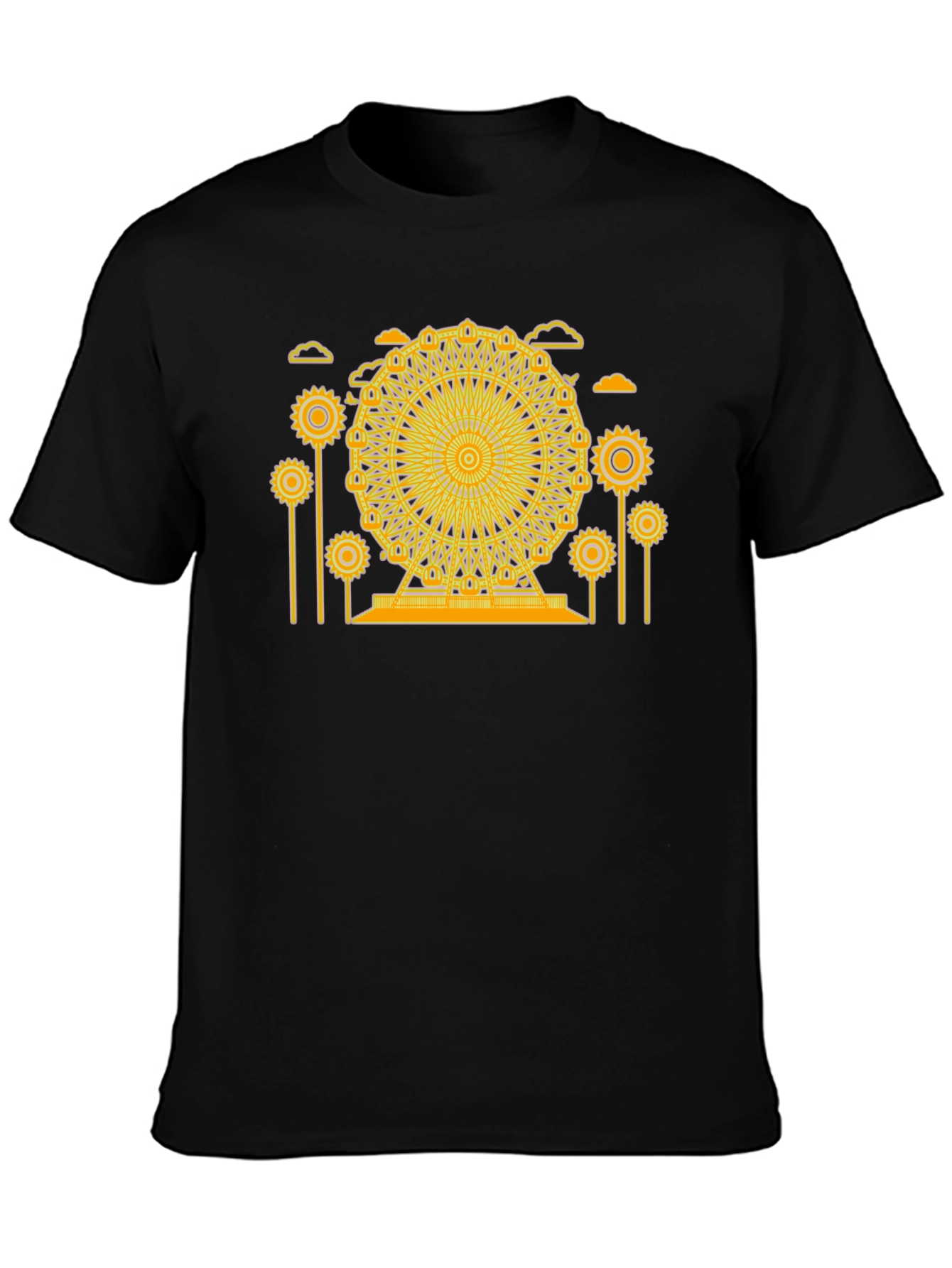 Ferris Wheel Graphic Tee - Unique Design Soft Cotton