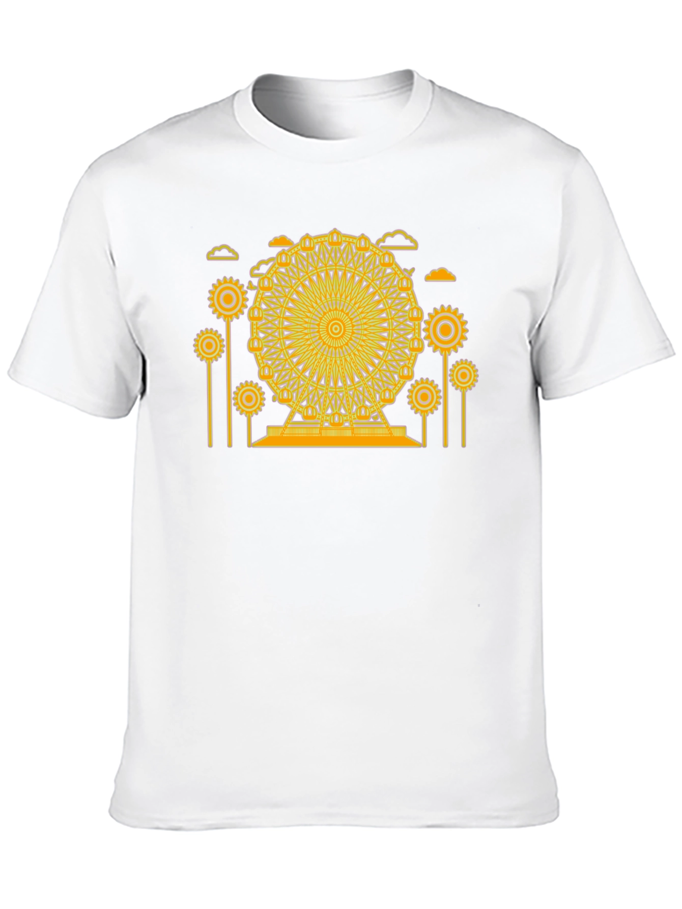 Ferris Wheel Graphic Tee - Unique Design Soft Cotton