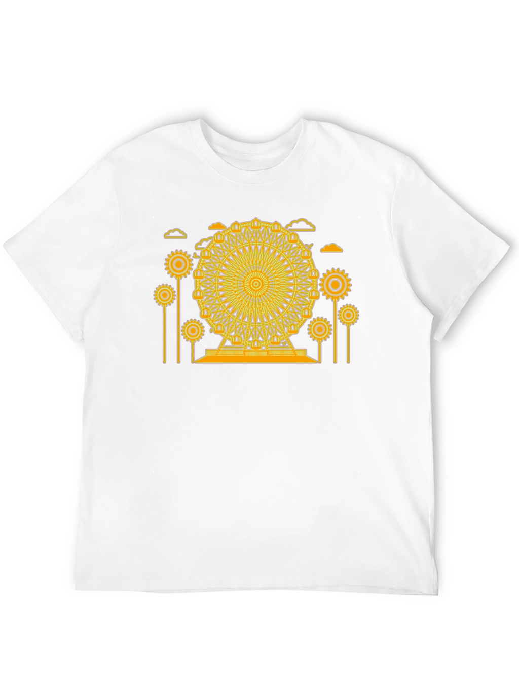 Ferris Wheel Graphic Tee - Unique Design Soft Cotton
