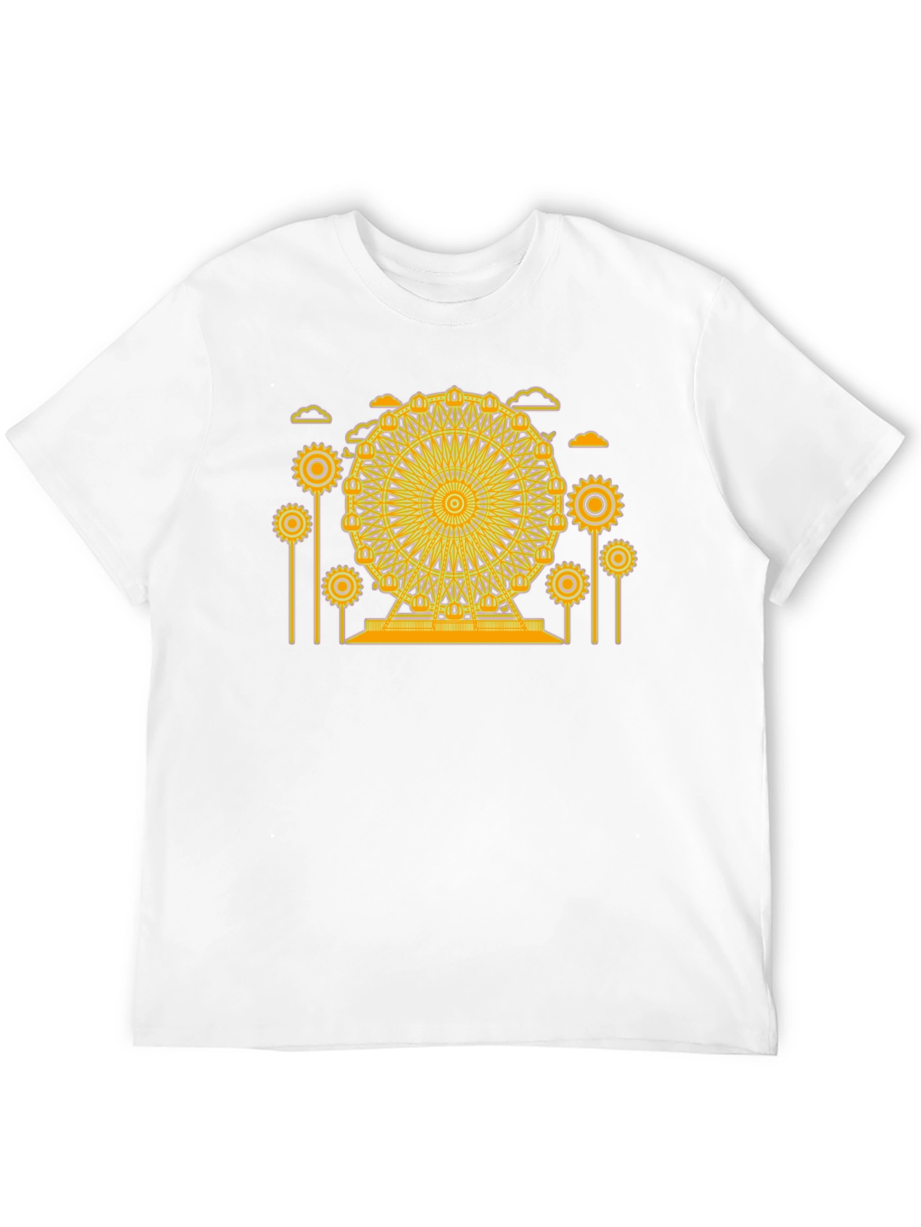 Ferris Wheel Graphic Tee - Unique Design Soft Cotton