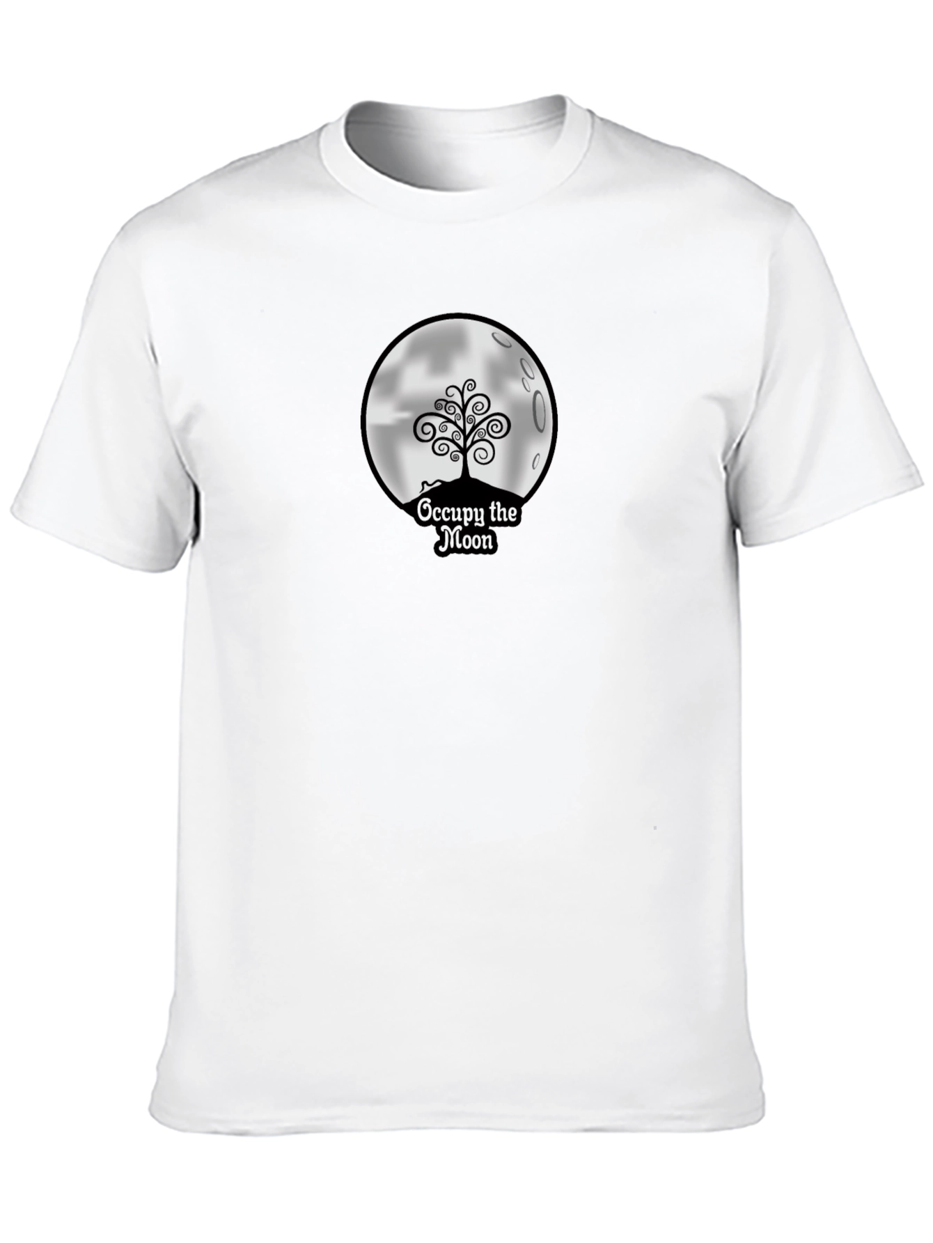 Occupy the Moon Graphic Tee - Black Cotton Blend
