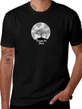 Occupy the Moon Graphic Tee - Black Cotton Blend